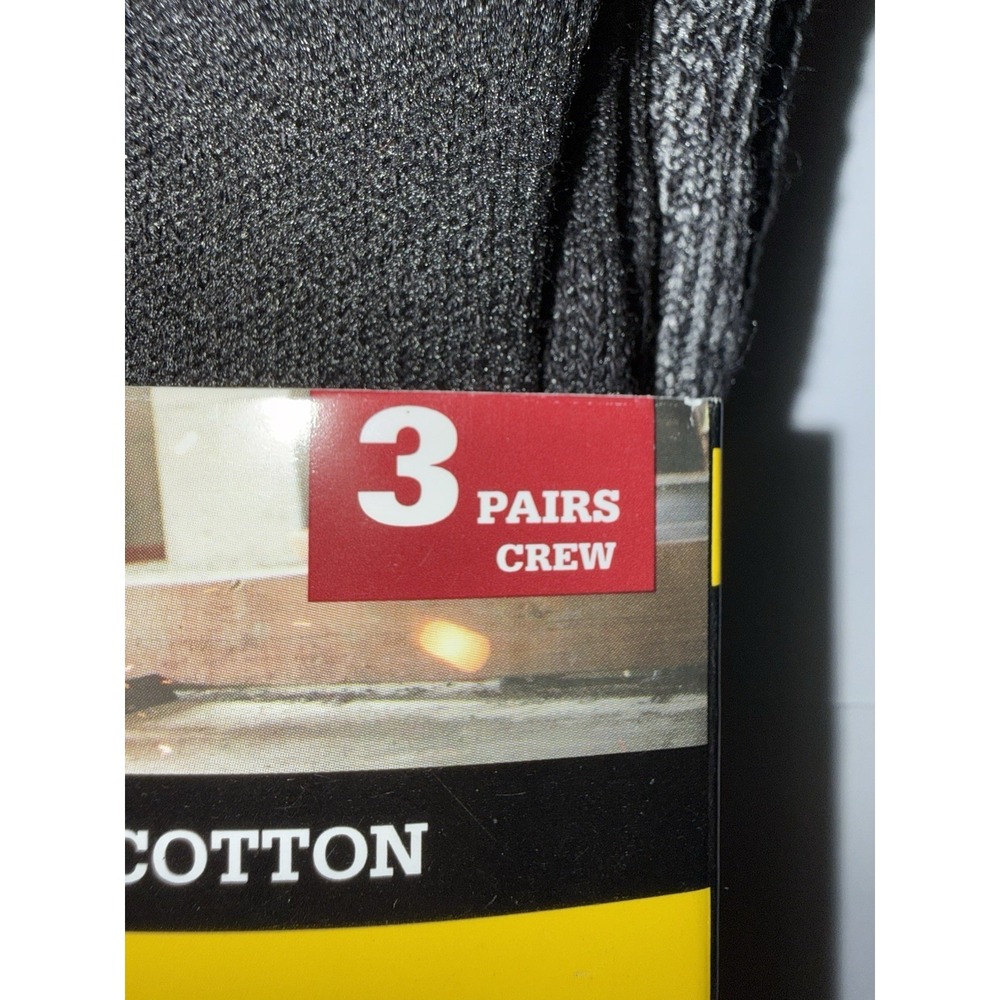 Dickies Men 3 Pack Socks 6-12 Crew Work Black Gray Heavy Duty Cotton Utility NWT - Picture 3 of 9